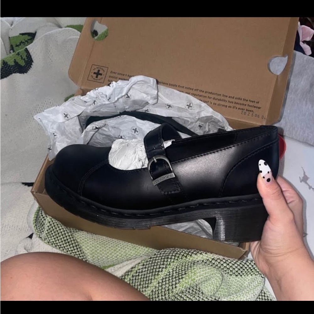 Dr. Martens Black Mary Jane Loafers with Buckle